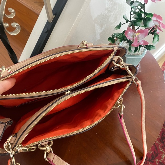 Coach White Large Leather Satchel Shoulder Bag - Picture 7 of 7